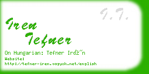 iren tefner business card